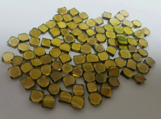 Geel HPHT Synthetische MCD Diamanten Ronde Vierkante Grietten Industriële slijpstoffen voor snijgereedschappen