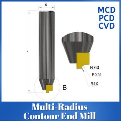 آسیاب انتهای قطر متعدد 10 برابر سریعتر PCD ابزار الماس MCD